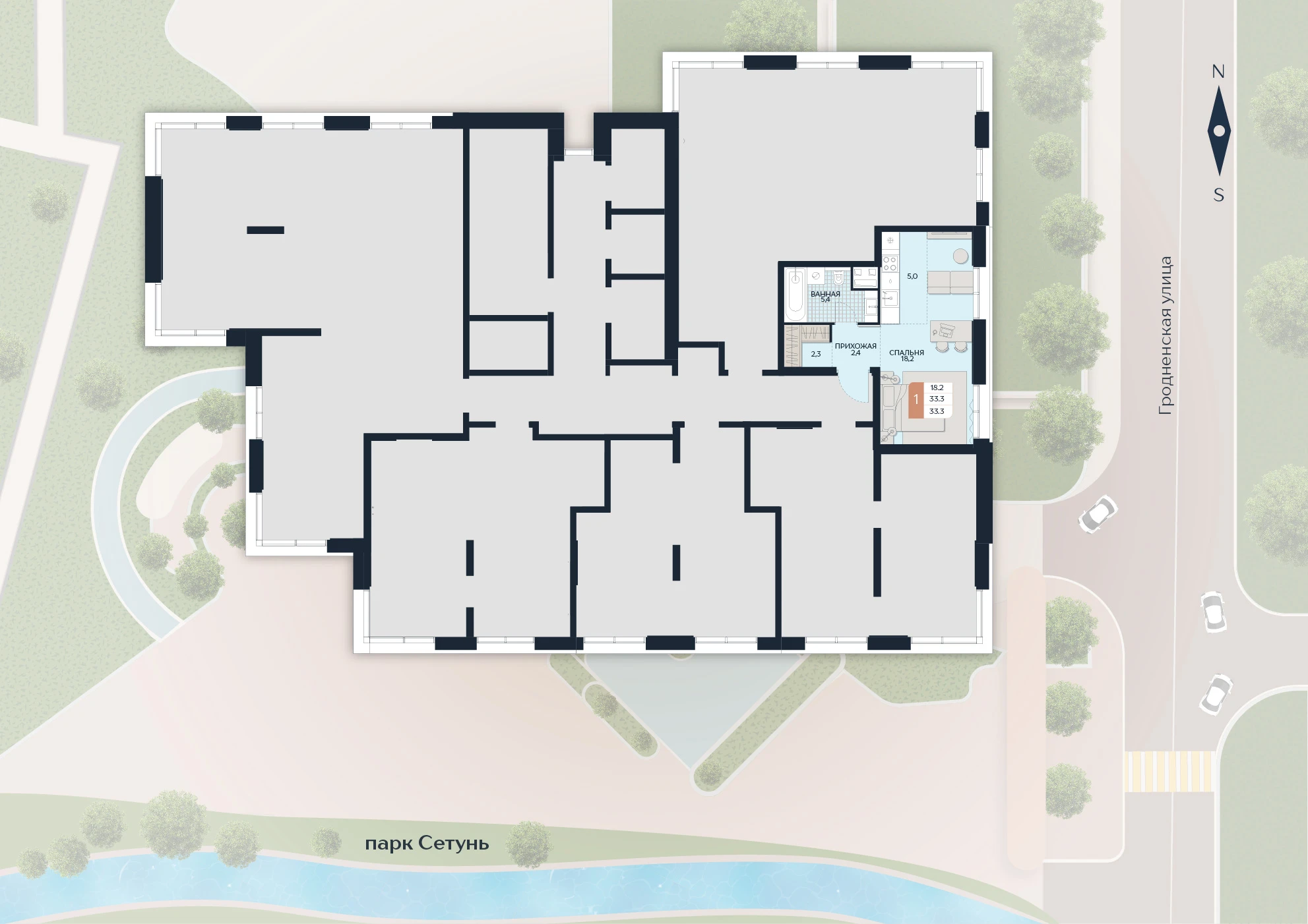 Расположение квартиры 139 на плане здания